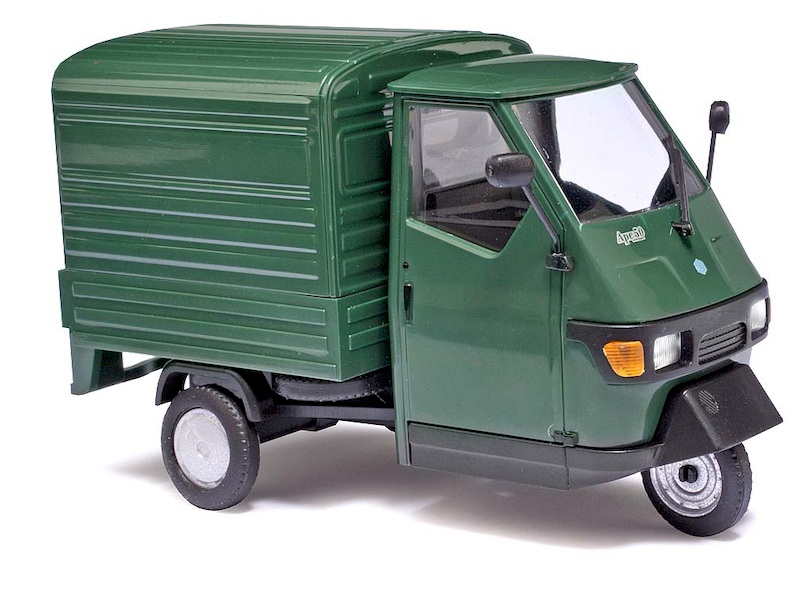 Picture of Busch 60051 Piaggio mit Kofferaufbau Grün | Modellautos 1:43 Spur 0