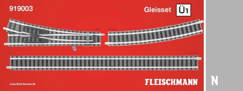 Bild von Fleischmann 919003 Digi Gleisset U1 | Gleisergänzung Spur N Sets