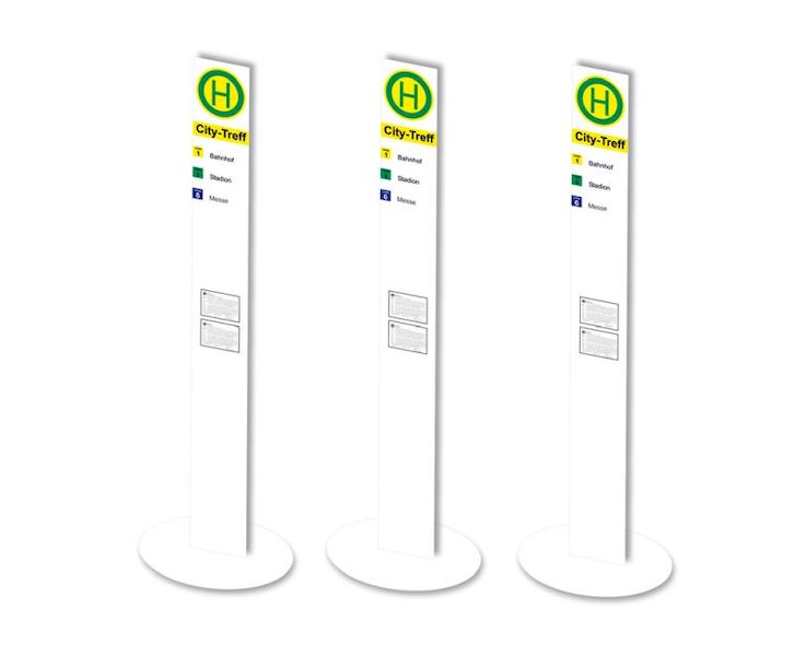 Rietze 70293 Haltestellenschild modern (3 Stück)