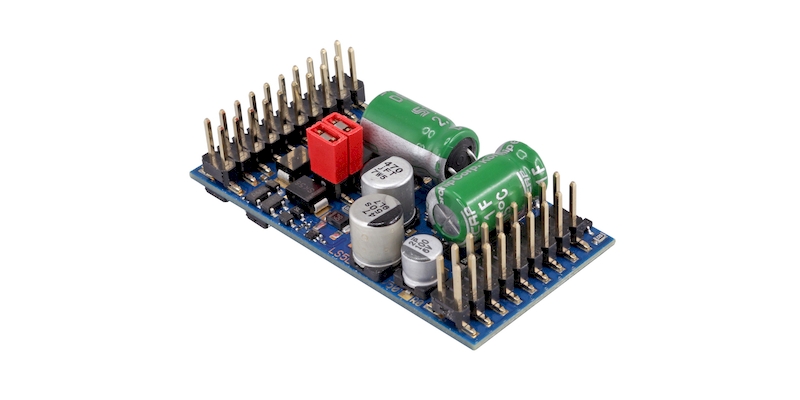 Bild von ESU 58315 LokSound 5 L DCC/MM/SX/M4 Leerdecoder, Stiftleiste mit Adapter, Retail, Spurweite: 0 | Digitaldecoder Spur 0