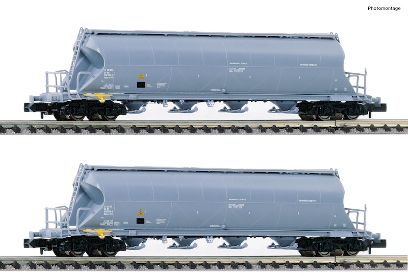 Bild von Fleischmann 849006 N 2-tlg. Set: Staubsilowagen DR, DC , Epoche 4 | Güterwagen Spur N