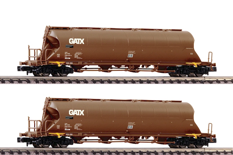 Bild von Fleischmann 849008 N 2-tlg. Set: Staubsilowagen GATX, DC , Epoche 5-6 | Güterwagen Spur N