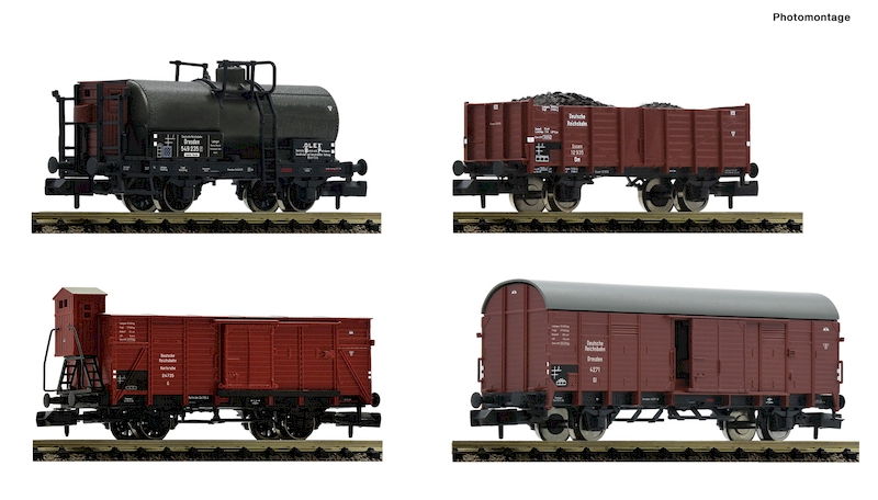 Bild von Fleischmann 880907 N 4-tlg. Set: Güterwagen DWM, DC , Epoche 2 | Güterwagen Spur N