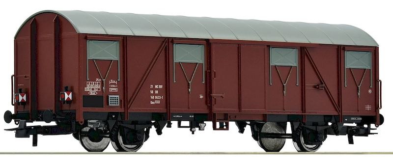 Bild von Roco 76617 H0 gedeckter Güterwagen Glmhs+Bel. DR | Güterwagen Spur H0