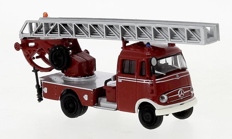 Bild von Brekina 36076 H0 Mercedes Feuerwehr Drehleiter L 319 DL 18, 1956 weiße Kotflügel | Modellautos 1:87 Spur H0