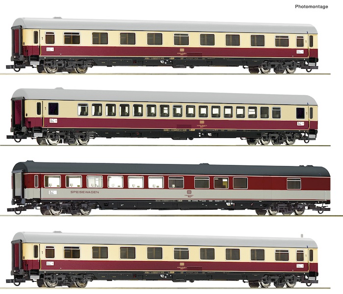 Bild von Roco 74012 H0 4er Set TEE Saphir | Personenwagen Spur H0