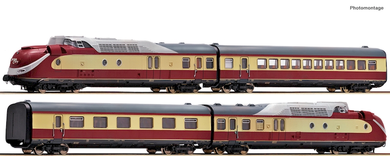 Bild von Roco 7720002 H0 4er Set Gasturbinenzug BR 602 DB AC-Digital-Sound | Triebwagen Spur H0 digital