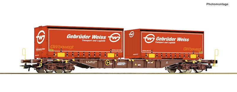 Bild von Roco 77344 H0 Cont.Tragw. ÖBB + CT | Güterwagen Spur H0
