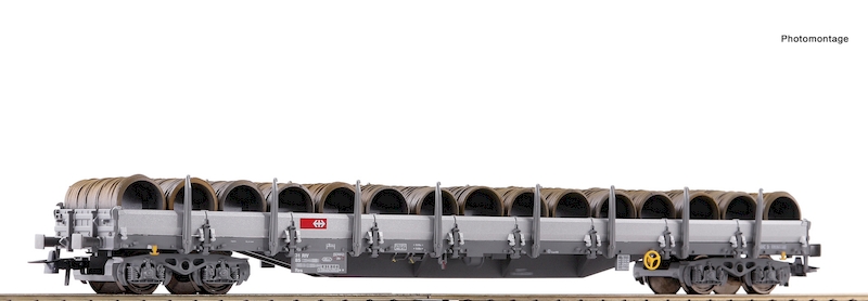 Bild von Roco 76591 H0 Rungenwagen Res + Drahtrollen SBB | Güterwagen Spur H0