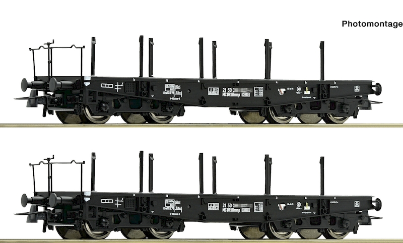 Bild von Roco 6600031 H0 2er Set Schwerlastwagen DR | Güterwagen Spur H0