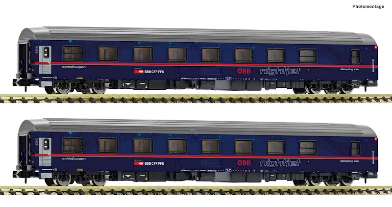 Bild von Fleischmann 6260013 N 2-teiliges Set T2S Nightjet | Personenwagen Spur N