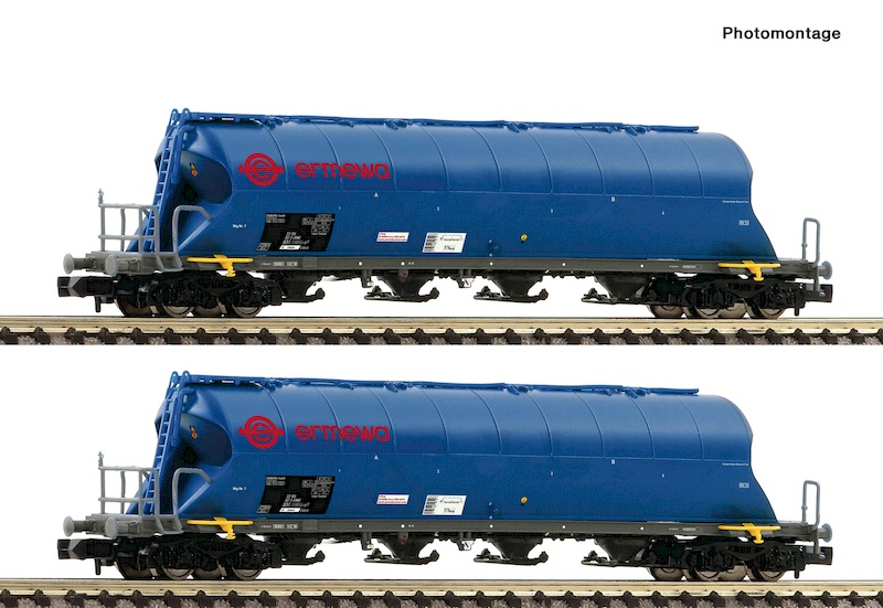 Bild von Fleischmann 849007 N 2-teiliges Set Staubsilowagen Ermewa | Güterwagen Spur N