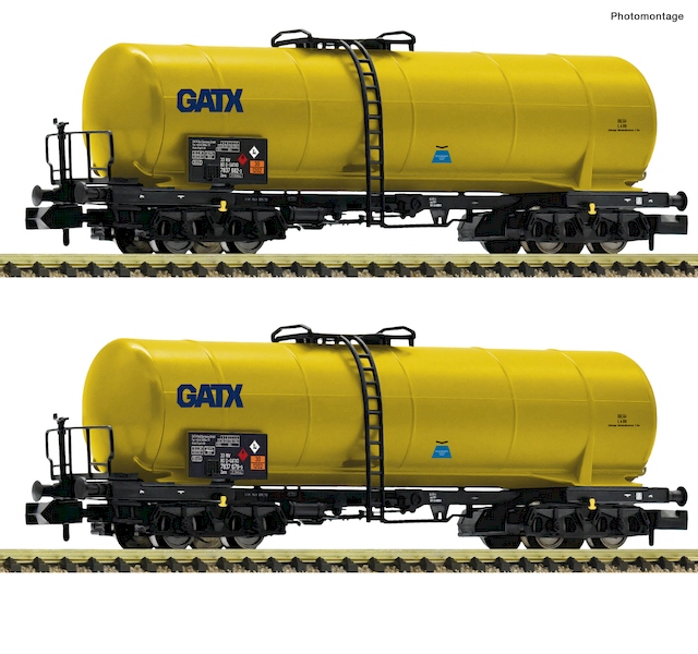 Bild von Fleischmann 825816 N 2-teiliges Set Kesselwagen GATx | Güterwagen Spur N