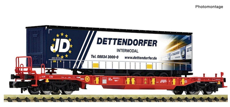 Bild von Fleischmann 6660009 N Taschenwagen T3 + Dettendorfer | Güterwagen Spur N
