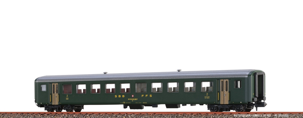 Bild von Brawa 65240 N Einheitswagen B EWII SBB, Epoche III | Personenwagen Spur N