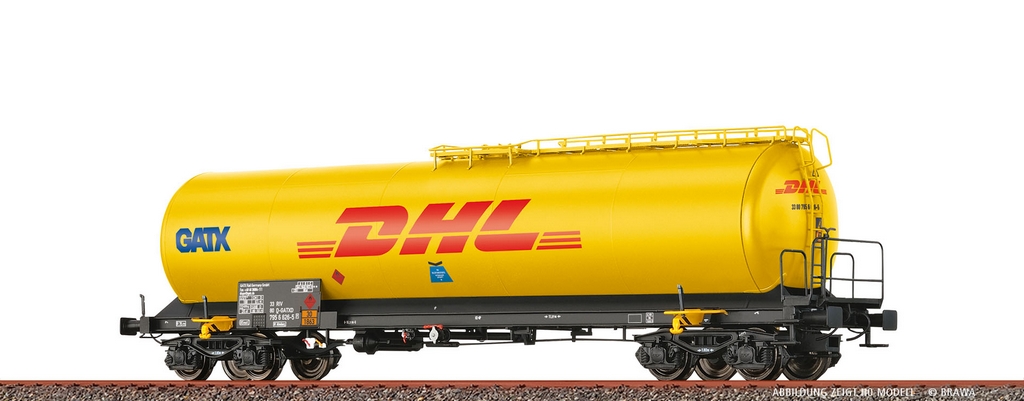 Bild von Brawa 67260 N Kesselwagen Uia GATX, Epoche VI, DHL | Güterwagen Spur N