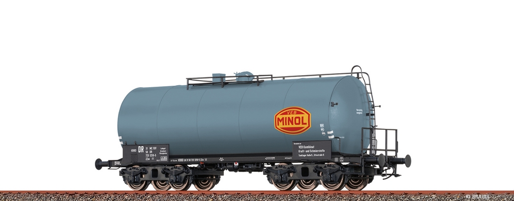 Bild von Brawa 67726 N Leichtbaukesselwagen ZZw DR, Epoche IV, Minol | Güterwagen Spur N