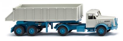 Bild von Wiking 067711 H0 Hinterkippersattelzug Henschel in hellblau-papyrusweiß | Modellautos 1:87 Spur H0