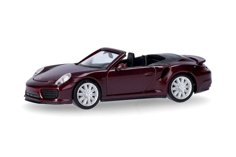 Bild von Herpa 038928-002 H0 Porsche 911 Turbo Cabrio, rubinrot metallic | Modellautos 1:87 Spur H0