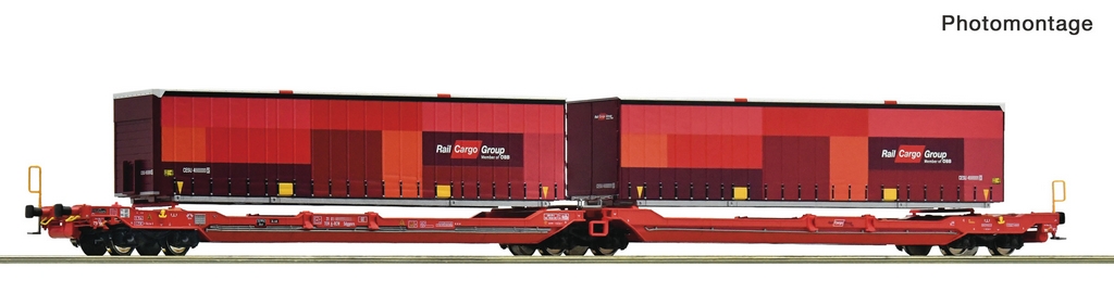 Roco 6600033 H0 Doppeltaschen-Gelenkwagen T3000e ÖBB/RCW