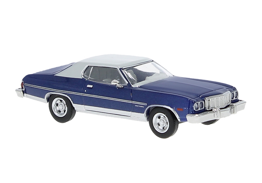 Picture of Brekina 19731 H0 Ford Gran Torino, dunkelblau/hellgrau
