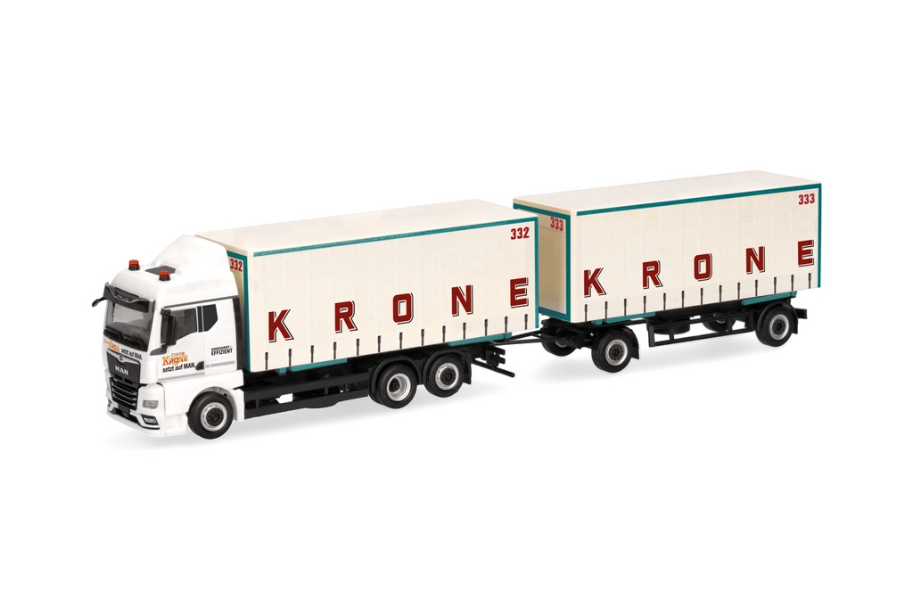 Bild von Herpa 319652 H0 MAN TGX GM Wechselgardinenplanen-Hängerzug Circus Krone