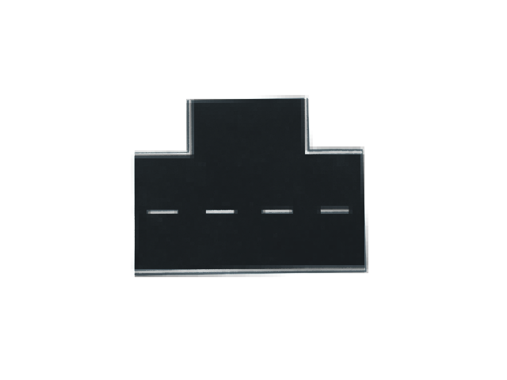 Picture of Vollmer 48291 H0 Straßenplatte Asphalt aus Steinkunst mit Nut für Magnetband, 90°-Einmündung