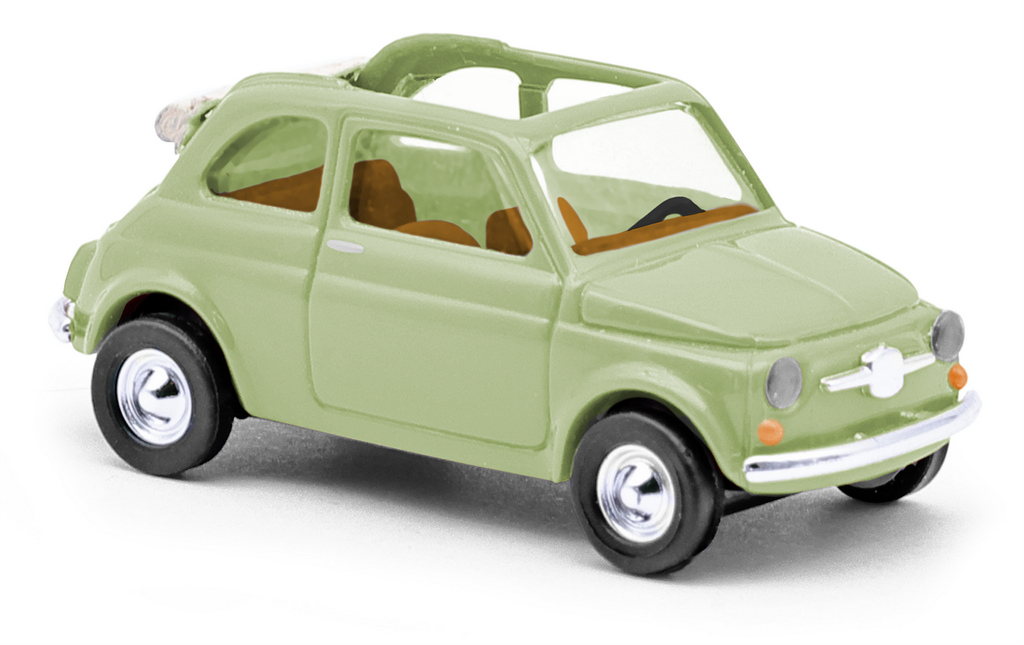 Bild von Busch 48781 H0 Fiat 500 Cabrio grün Trasformabile