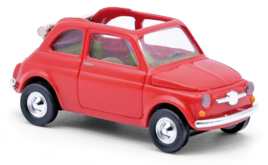 Bild von Busch 48782 H0 Fiat 500 Cabrio rot Trasformabile