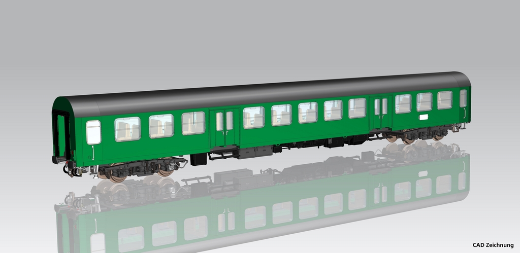 Picture of Piko 28001 H0 Halberstädter Mitteleinstiegswagen grün 2. Kl. DR IV