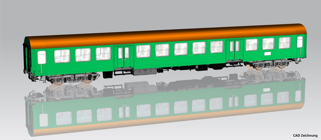 Picture of Piko 28003 H0 Halberstädter Mitteleinstiegswagen grün 2. Kl. DR IV