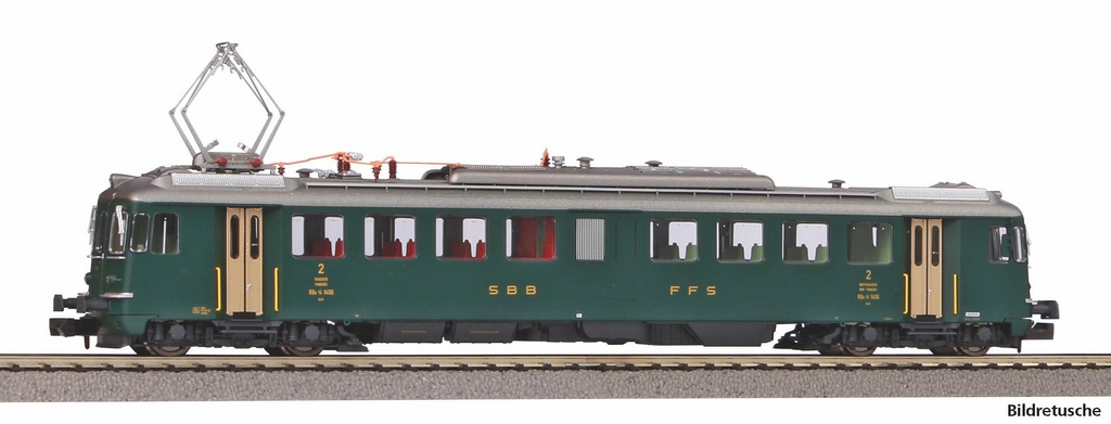 Picture of Piko 94152 N-Triebwagen RBe 4 mit 4 1406 Prototyp, grün, alte Schrift, SBB, Ep. IV