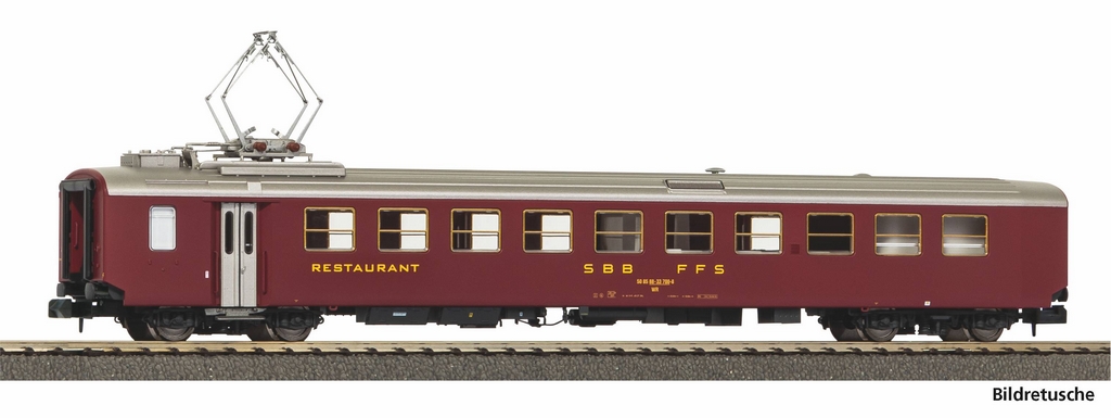 Picture of Piko 94385 N-Personenwagen Speisewagen EW I,Historic Speisewagen 50 85 88-33 700-8 rot, SBB, Ep. V-VI