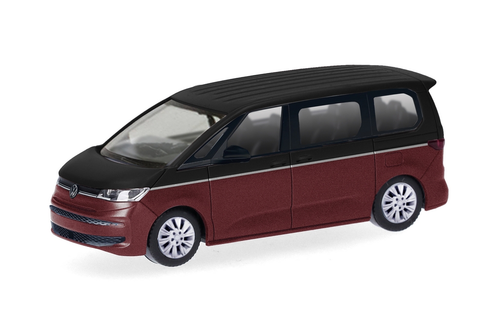 Picture of Herpa 430425-002 H0 VW Multivan, Deep-Black/Fortanarot