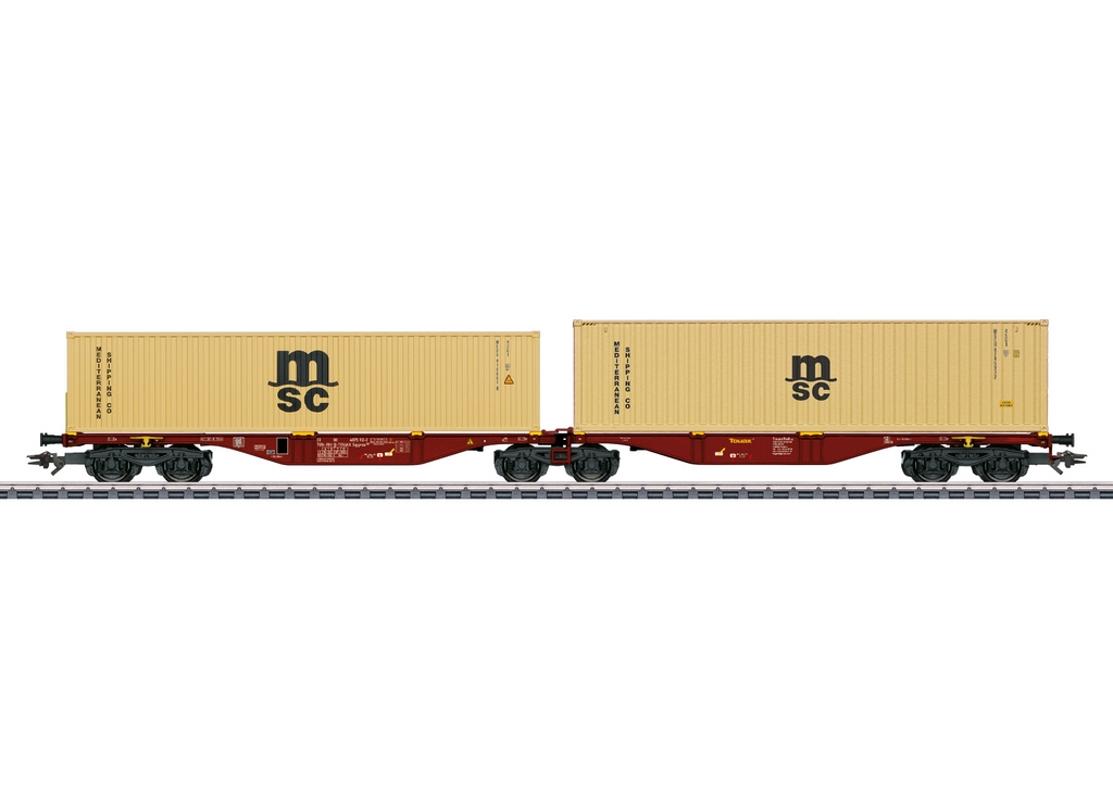 Picture of Märklin 47816 H0 Doppel-Containertragwagen Sggrss 80 Touax