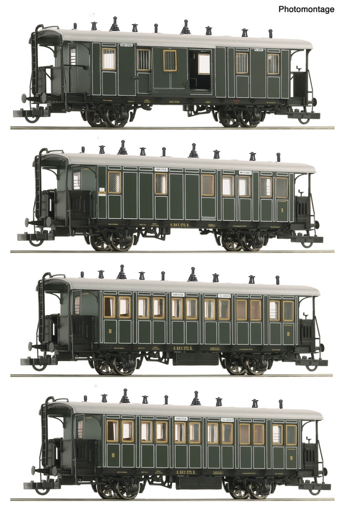 Bild von Roco 6200197 H0 4-tlg. Set: Lokalbahnzug K.Bay.Sts.B DC