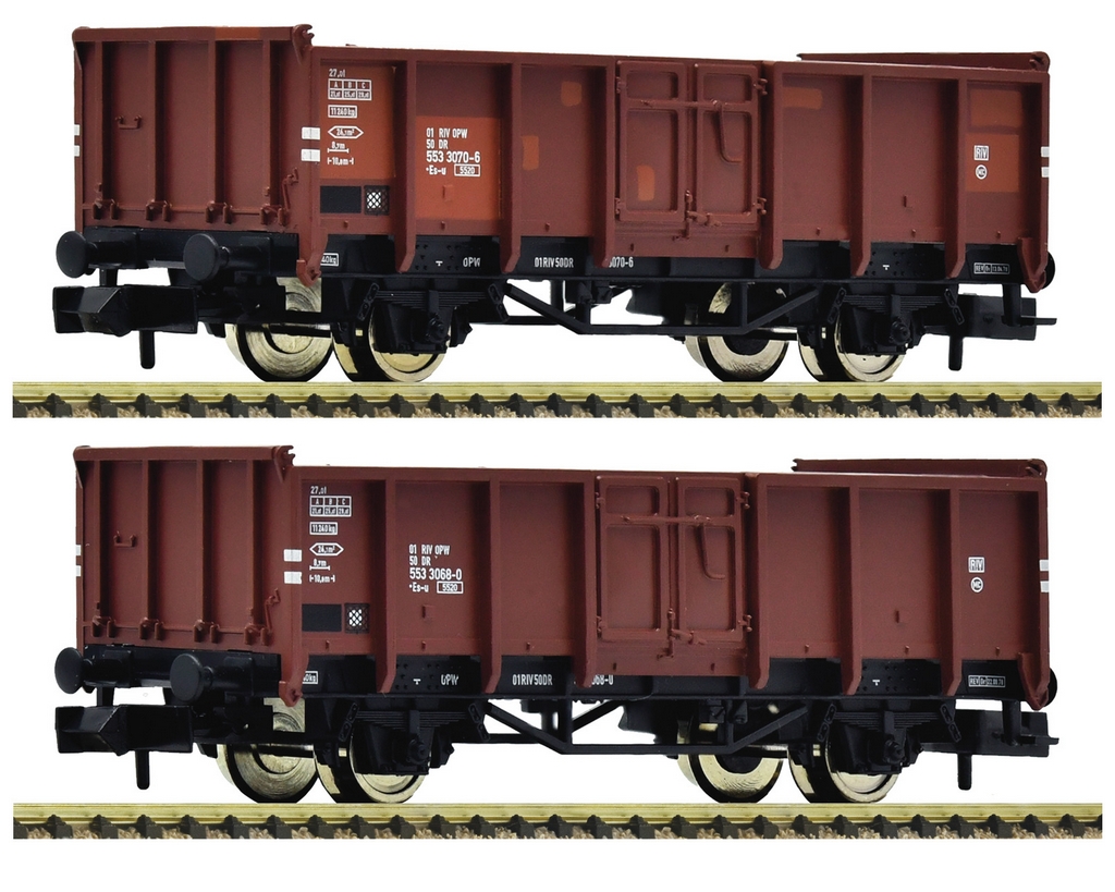 Fleischmann 6660138 N 2-teiliges Set Offene Güterwagen DR
