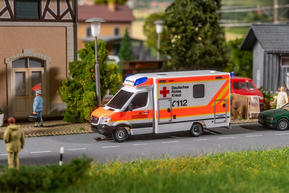 Picture of Faller 161445 H0 MB Sprinter Rettungswagen DRK (HERPA)