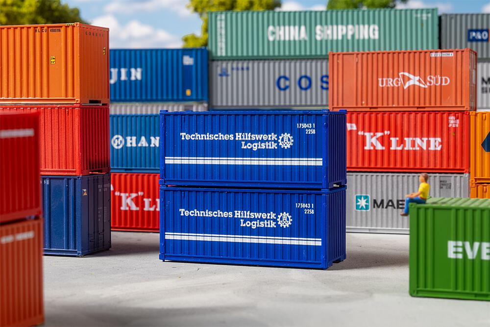 Picture of Faller 182005 H0 20´ Container THW, 2er-Set