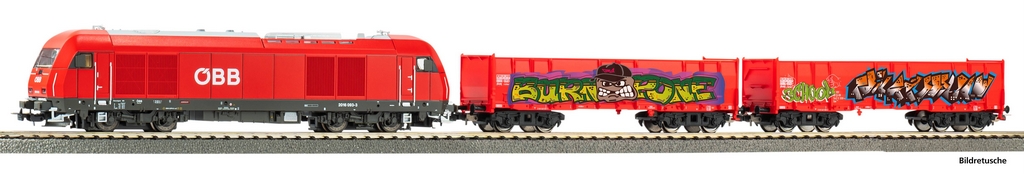 Bild von Piko 57033 H0 Start-Set Güterzug ÖBB mit Rh2016, A-Gleis mit Bettung