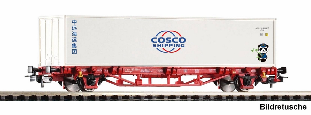 Picture of Piko 27749 H0 Containertragwagen Lgs DB AG Cosco Container 40`` mit Panda VI