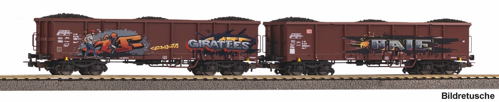 Picture of Piko 28338 H0 2er Set Eaos DB AG Graffiti VI Ladung Kohle