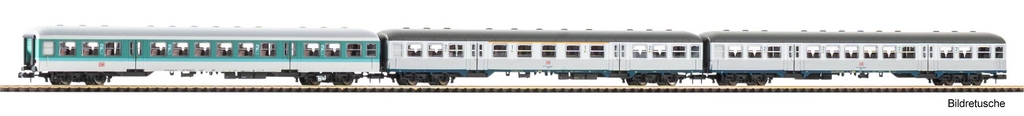 Bild von Piko 40656 N-3er Set Personenwagen Silberling 1x Mint mit 2x Silber DB AG, V