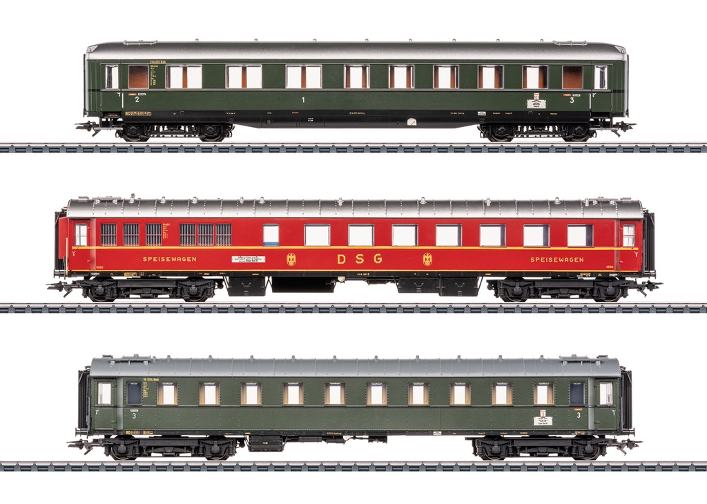 Picture of Märklin 42533 H0 Schnellzugwagen-Set 2 zum D 74 DB
