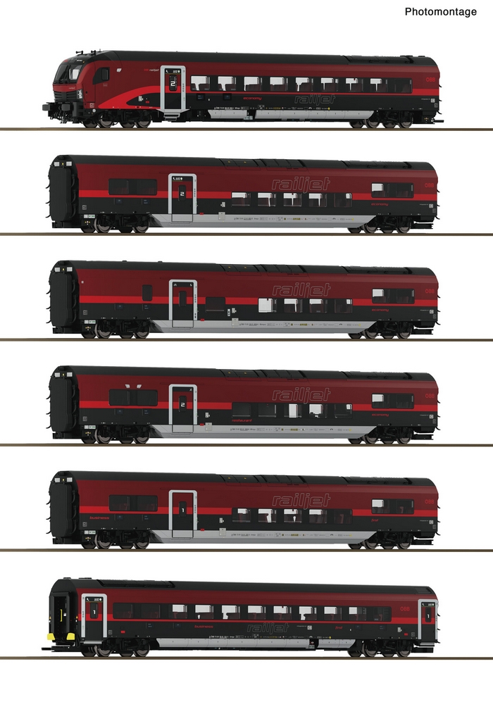 Roco 6210178 H0 6-teiliges Set 1 Railjet der neuen Generation ÖBB digital