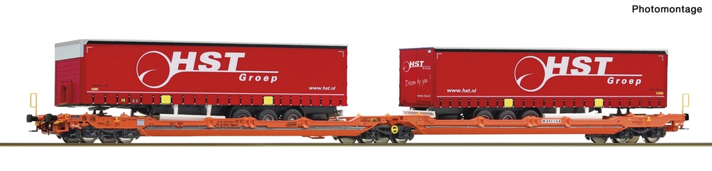 Roco 6600260 H0 Doppeltaschen-Gelenkwagen T3000e Wascosa