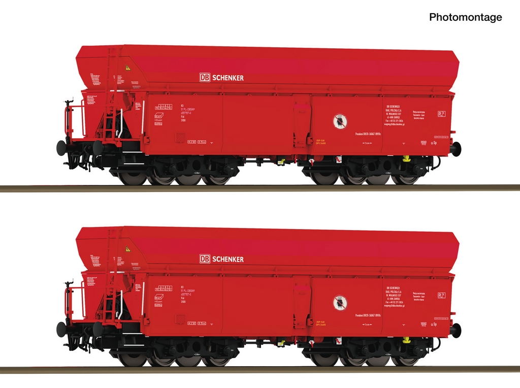Roco 6600326 H0 2-teiliges Set Selbstentladewagen DB-Schenker