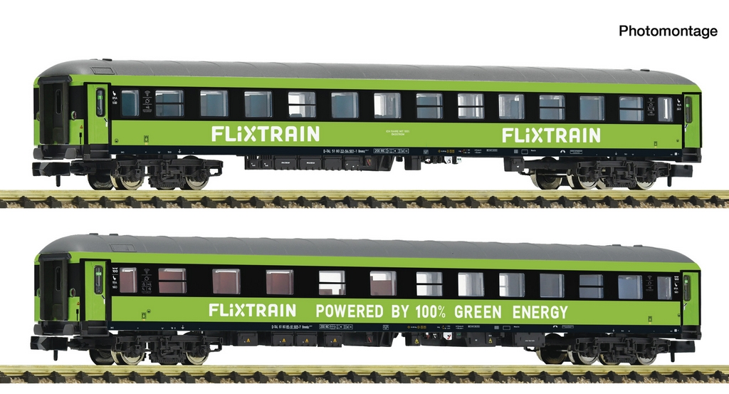 Fleischmann 6260085 N 2-teiliges Set 1 Reisezugwagen Flixtrain