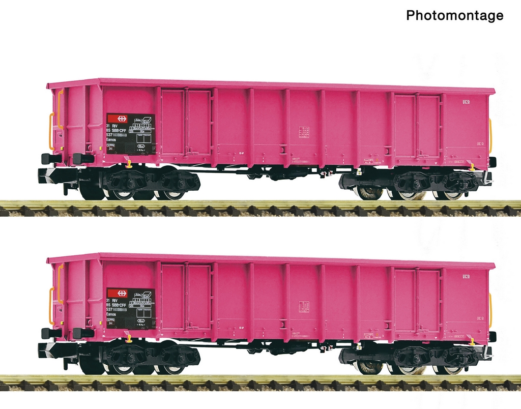 Fleischmann 6660163 N 2-teiliges Set Offene Güterwagen SBB