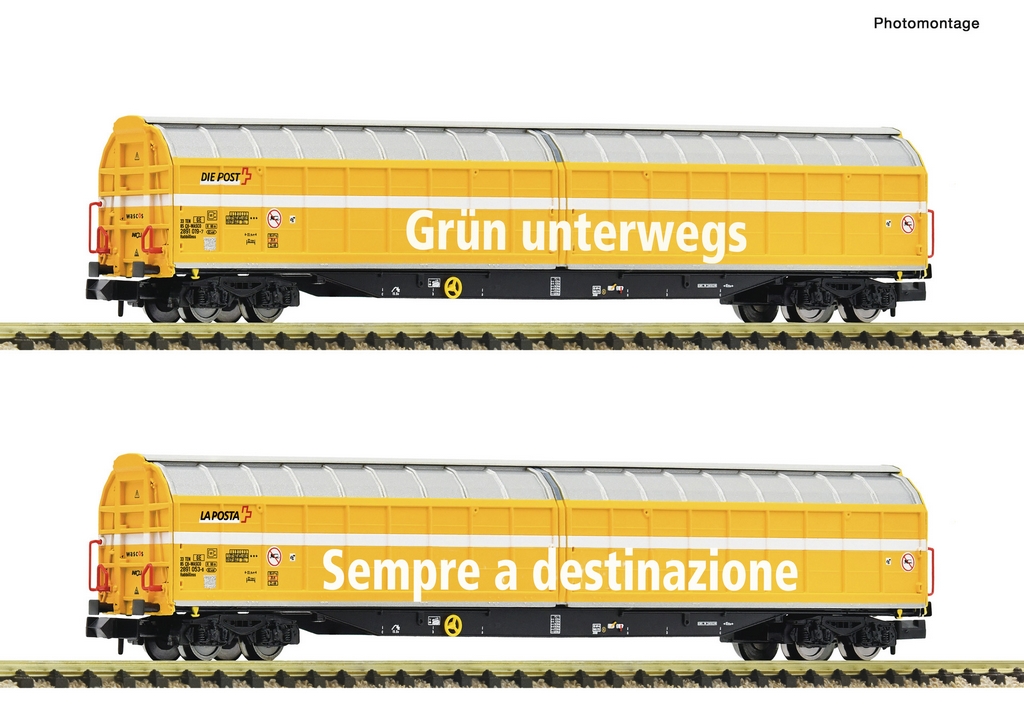 Fleischmann 6660155 N 2-teiliges Set Großraum-Schiebewandwagen Wascosa